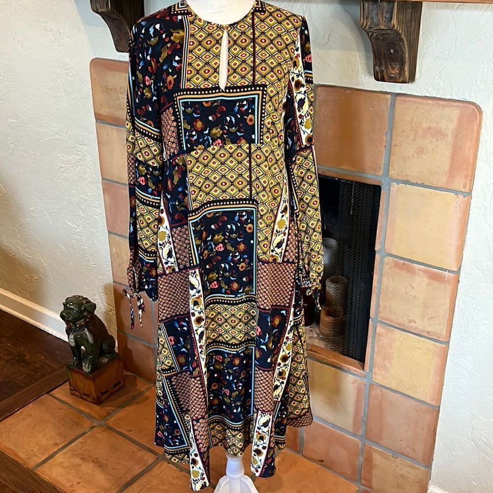 Zara Boho Patchwork Hippie Dress, S!